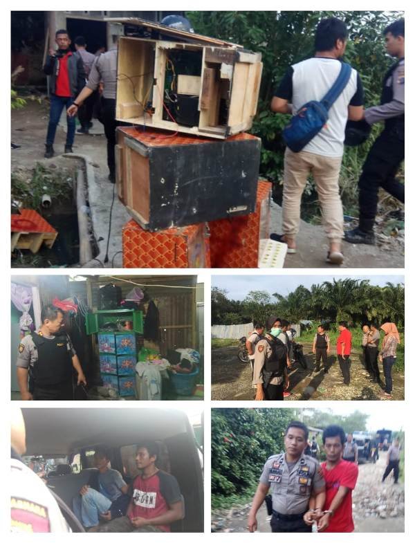 Dipimpin Kasat Sabhara Polrestabes, GKN Melibatkan TNI POM Amankan 3 Pelaku Pengguna Shabu dan 13 Unit Jackpot