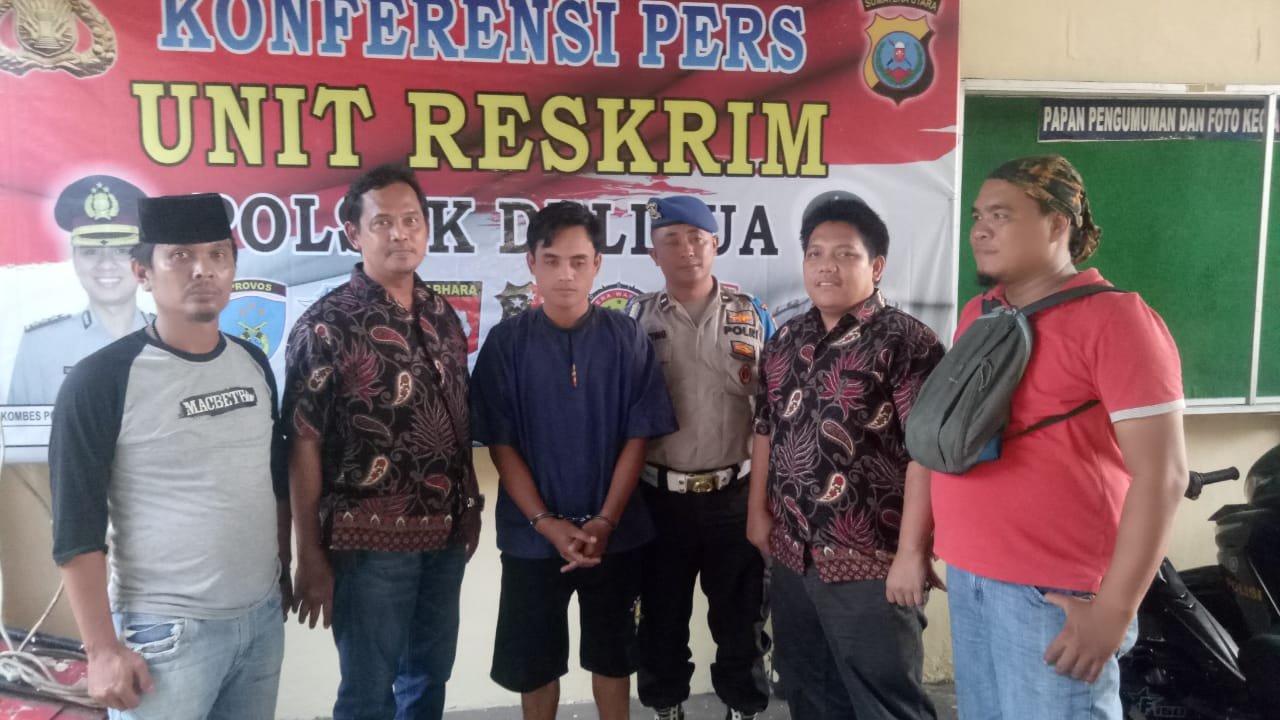 Polsek Delitua Ringkus Warga Helvetia Usai Jajan Shabu