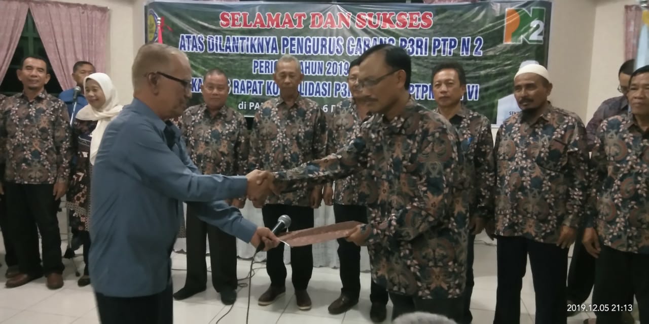 Pengurus P3RI Cabang PTPN II Dilantik