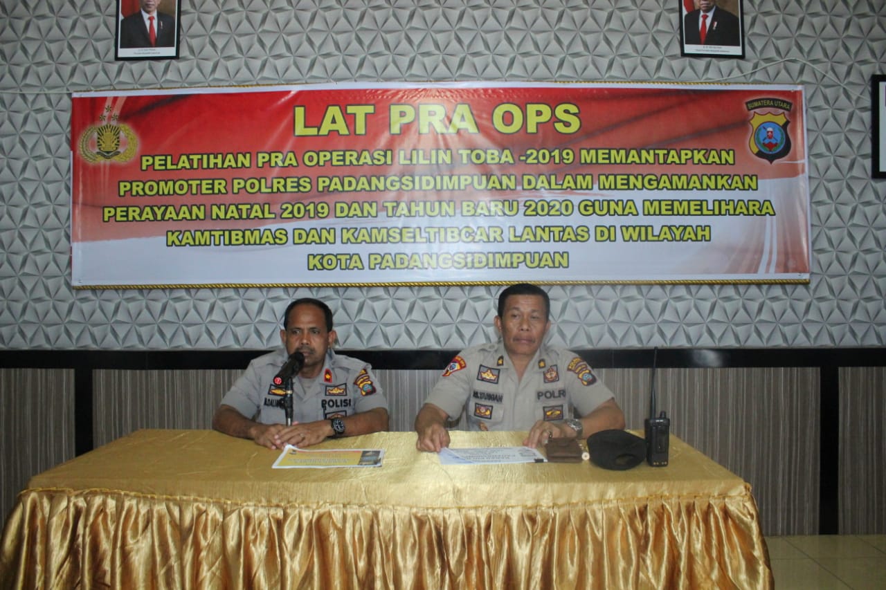 Wakapolres Padangsidimpuan Pimpin LATPRA OPS Toba Lilin