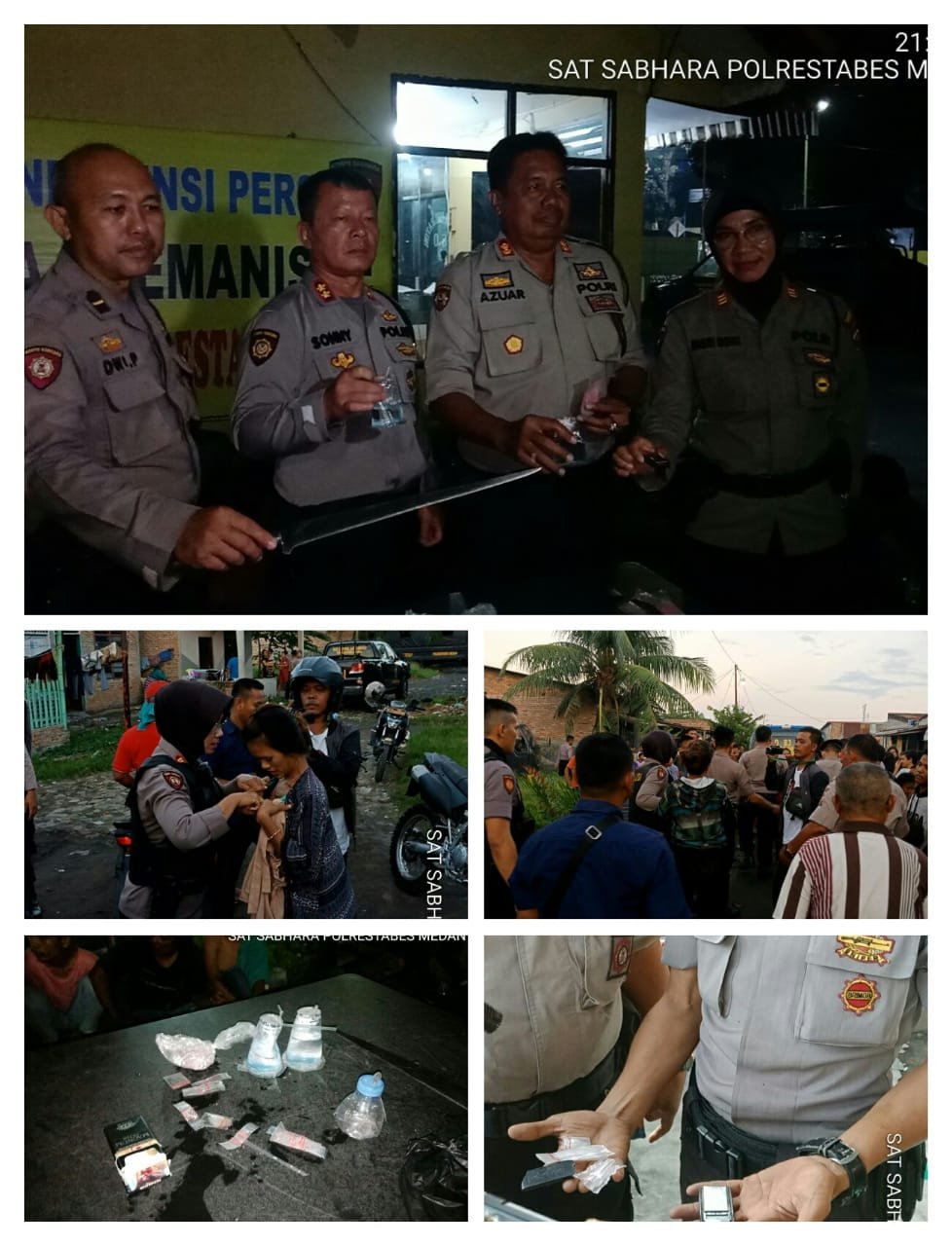 Sat Shabara Polrestabes Medan GKN di 4 Lokasi Rawan Narkotika, 10 Orang Diamankan Berikut BB