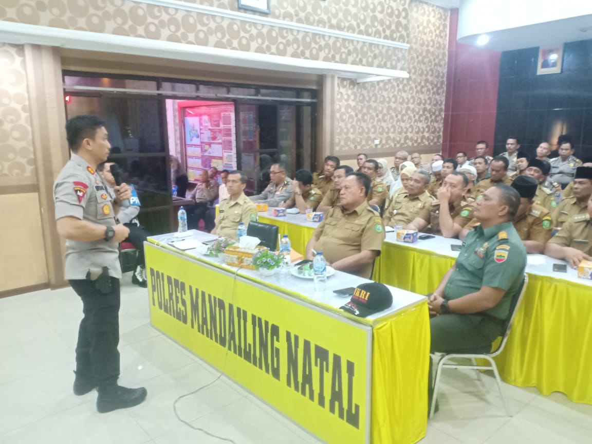 Kapolres Madina Pimpin Rakor Penanggulangan Bencana Alam
