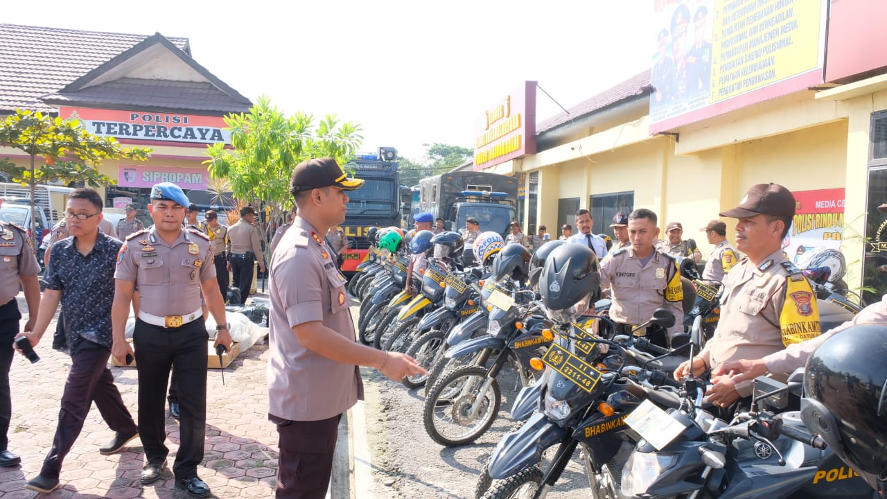 Kapolres Pimpin Apel Cek Randis Persiapan Pengaman Pilkada Kota Tanjungbalai Tahun 2020