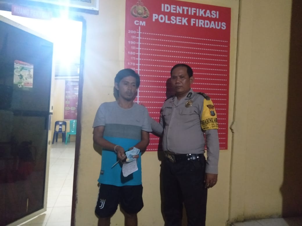 Nyambi Jadi Jurtul Togel, Seorang Supir Di Sei Bamban Diamankan Polsek Firdaus