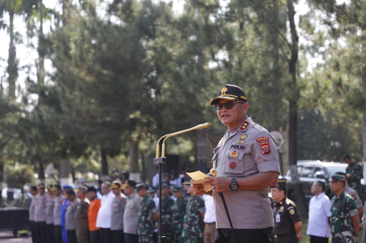 Kapolda Sumut Pimpin Apel Gabungan Kesiapsiagaan Penanggulangan Bencana Alam