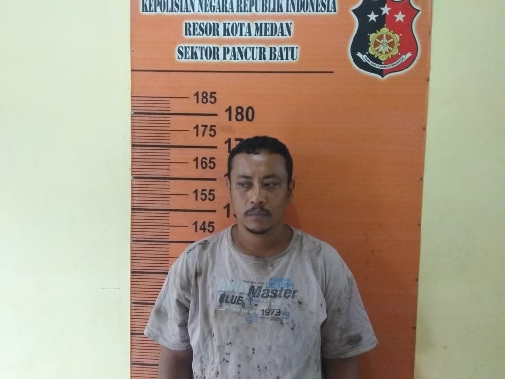 Reskim Pancur Batu Giring Pelaku Pencuri Tutup Sarang Lampu