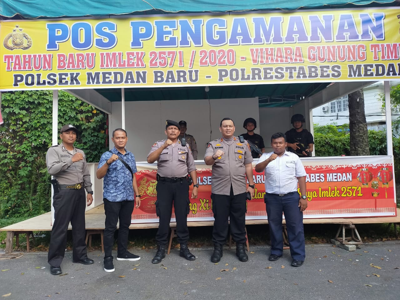 Kapolsek Medan Baru Cek Pengamanan Vihara Dalam Rangka Perayaan Imlek 2571