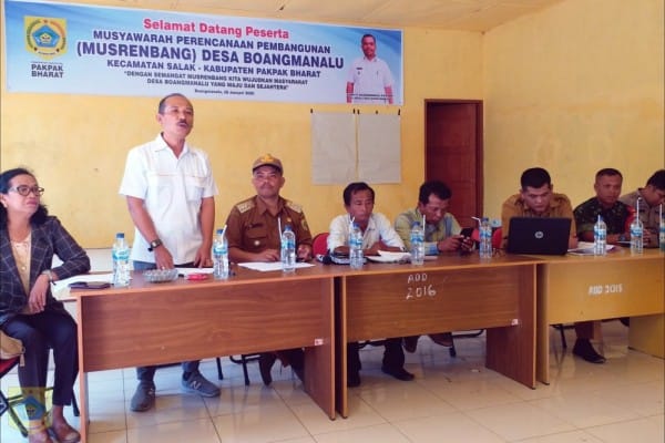 Desa Boangmanalu Kecamatan Salak Gelar Musrenbang Tahun 2020