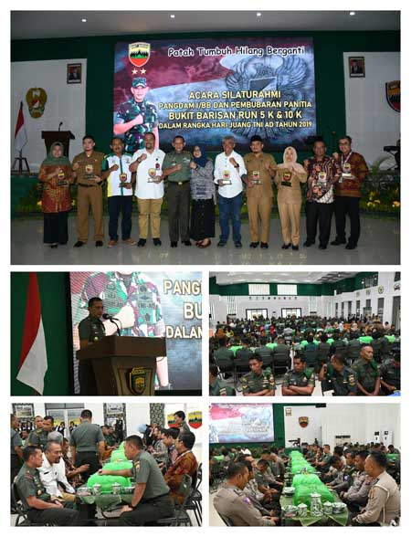 Pangdam I/BB : Apresiasi Pencapaian Pelaksanaan Bukit Barisan Run 5K dan 10K
