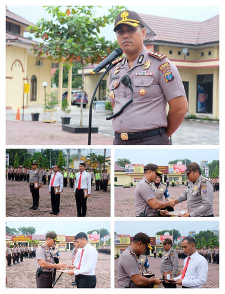 3 Personil Polres Tanjungbalai Terima Reward, Kapolres Ajak Anggota Berinovasi