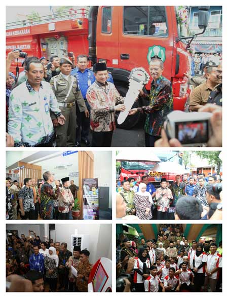 Sambangi Mall Pelayanan Publik Kab Magetan, Mendagri Menyerahkan Mobil Damkar