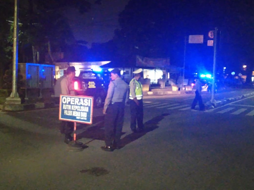 Polsek Medan Baru Gelar Patroli dan Razia Malam Hingga Dini Hari