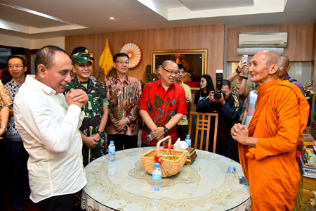 Gubernur, Pangdam dan Kapolda Sumut Tinjau sejumlah Vihara