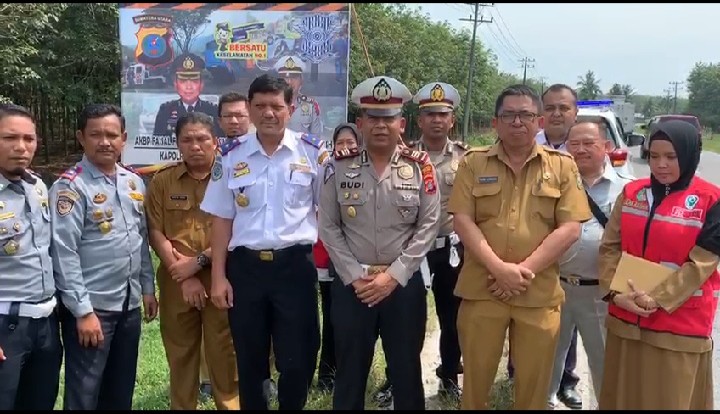 Sat Lantas Polres Asahan Bersama 5 Pilar Survey Jalan CegahTurunkan Angka Kecelakaan