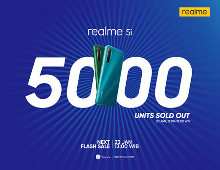 TWS realme Buds Air Terjual 1.000 Unit & Quad Camera Battery King realme 5i 5.000 Unit