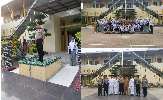 Police Go to School, Wakapolresta DS Pembina Upacara di SMK Negeri 1 Lubuk Pakam