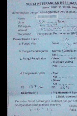 Selembar Surat Kesehatan Urus SIM Warga Diduga Harus Bayar Rp 30.000