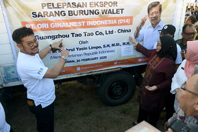 Lepas Komoditas Ekspor Senilai Rp 79,6 Miliar, Mentan Bangga Ekspor Komoditas Pertanian Sumut Meningkat