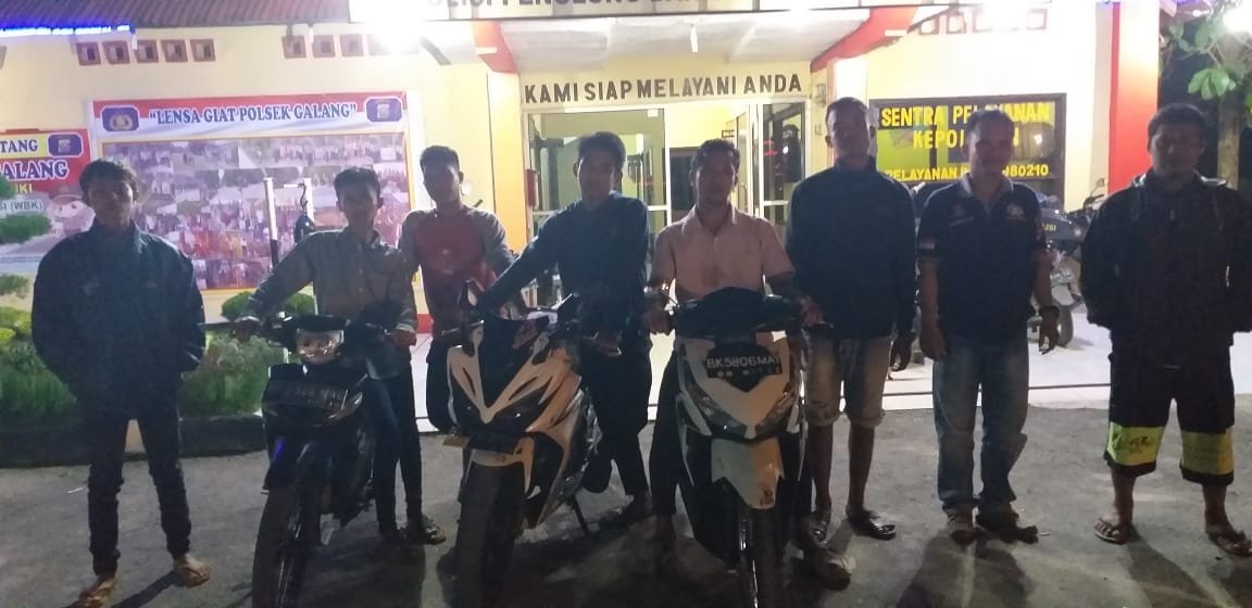 Ciptakan Kamtibmas Polsek Galang Lakukan Razia Malam Hari