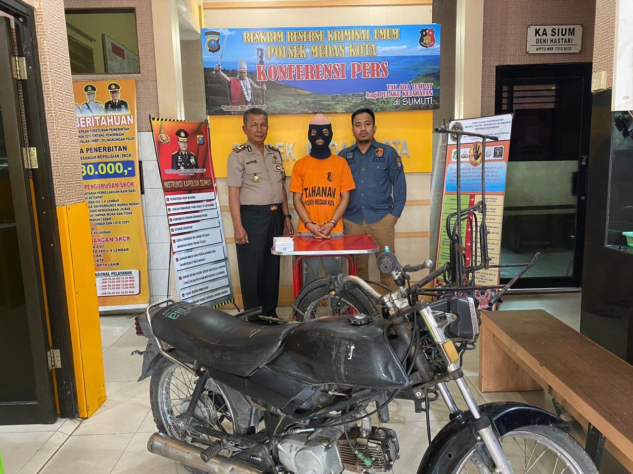 Pegasus Polsek Medan Kota Amankan Pencuri Betor