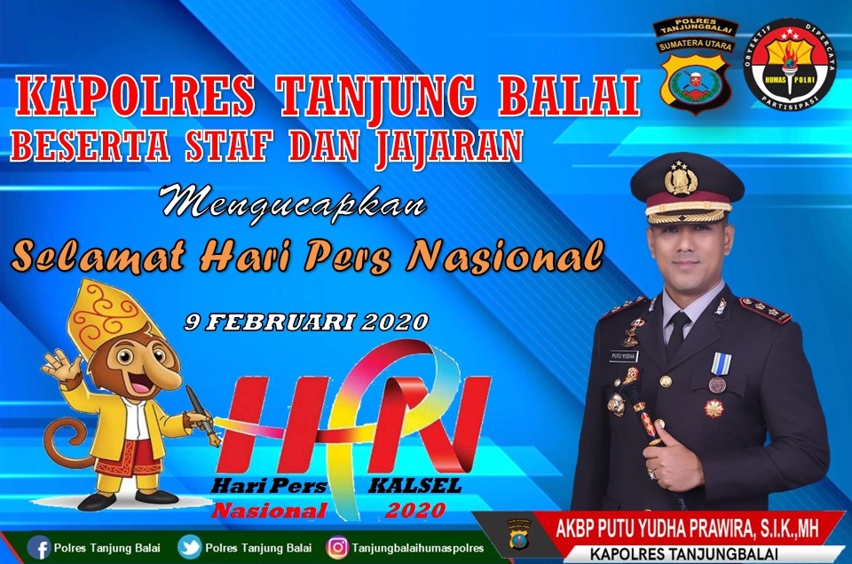 Kapolres Tanjung Balai Ucapkan Selamat â€œHari Pers Nasionalâ€