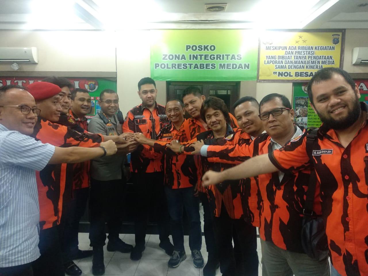 Jalin Silaturahmi Dengan Polrestabes, MPC PP Medan Mitra Stategis Jaga Kamtibmas
