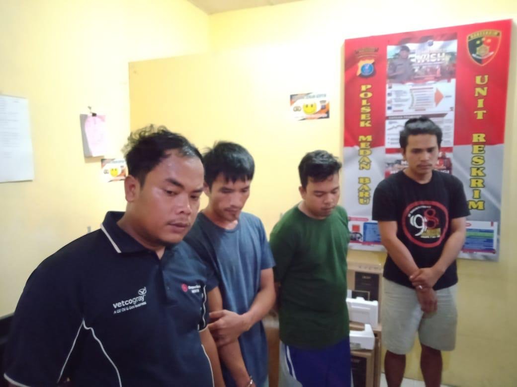 4 Pria Pecandu Narkoba Hendak Pesta Shabu Diringkus Polsek Medan Baru, BB Shabu Rp200Â
