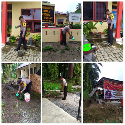 Polsek Gunung Meriah Jaga Kelestarian Tanaman