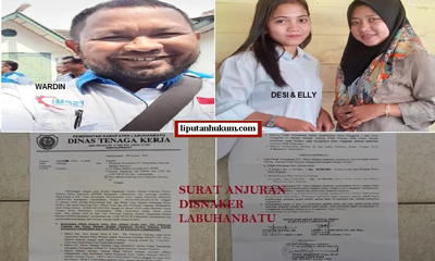 Dinas Tenaga Kerja Labuhanbatu Terbitkan Surat Anjuran Atas Kasus PHK Dua Pekerja PT PNM (Persero)