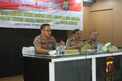 Polresta Deli Serdang Sambut Tim Supervisi Dari SOPS Polri