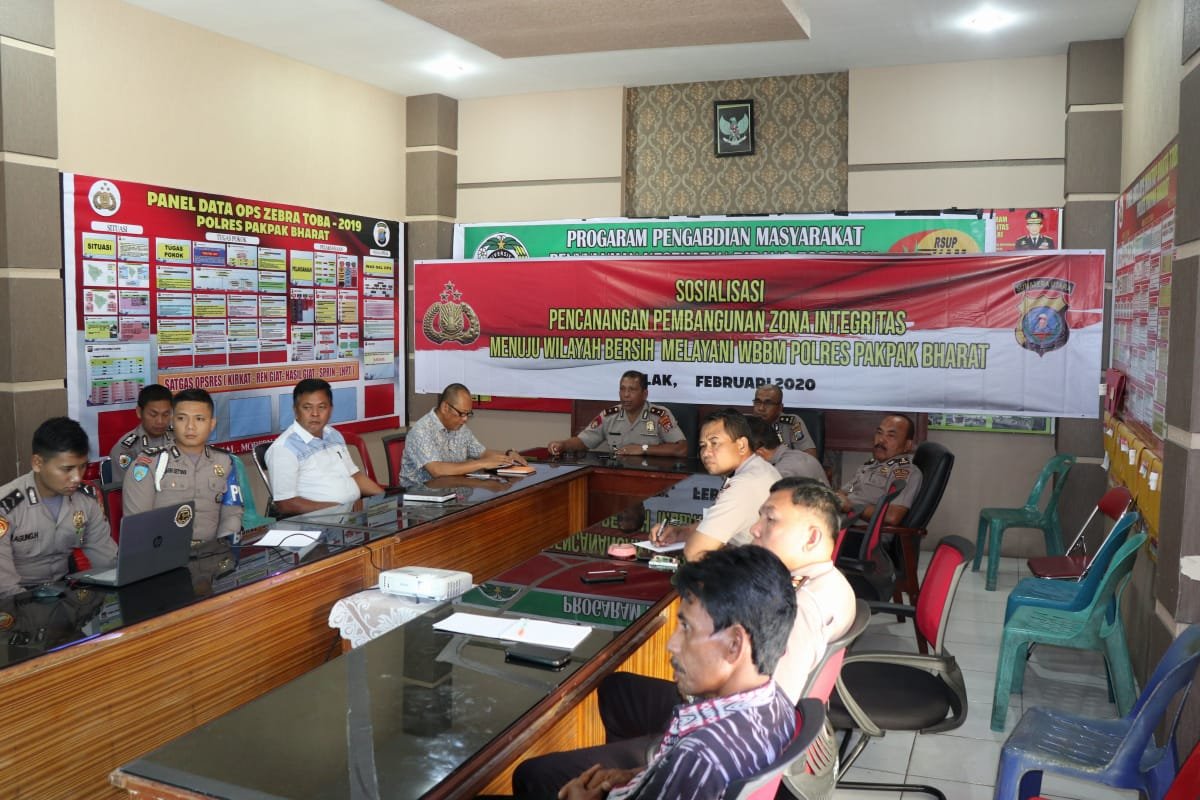 Polres Pakpak Bharat Laksanakan Sosialisasi Intregitas WBK dan WBBM