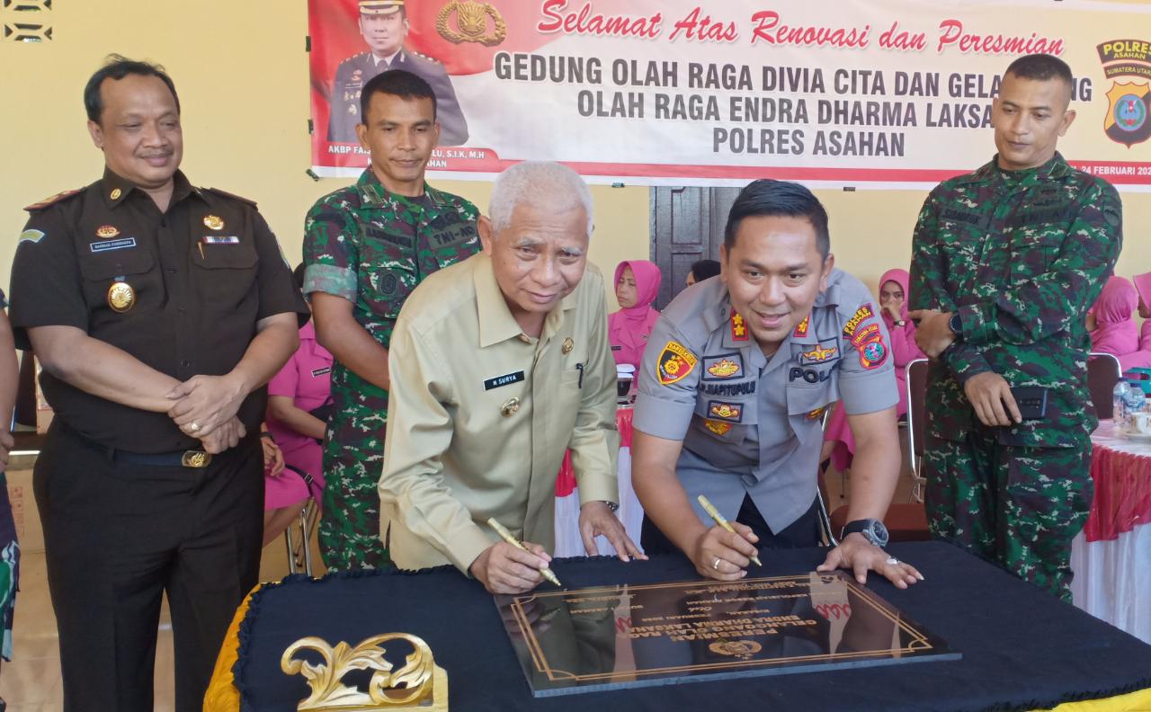 Bupati Hadiri Peresmian Gedung Dan Gelanggang Olahraga Mapolres Asahan