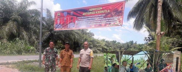 Spanduk Himbauan Antisipasi Karhutla Dipasang di Kecamatan Panai Hilir Labuhanbatu