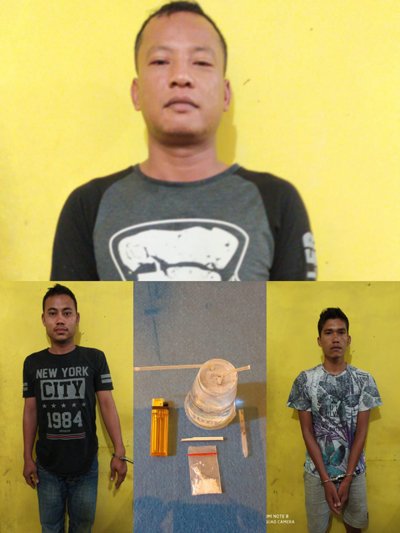 Terciduk Saat Sedot Shabu 3 Sekawan Diamankan Reskrim Polsek Tanjung Balai