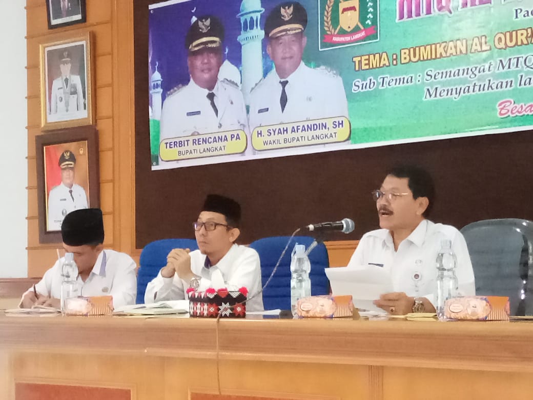 Pemkab Langkat Gelar Rapat Persiapan MTQ ke 53