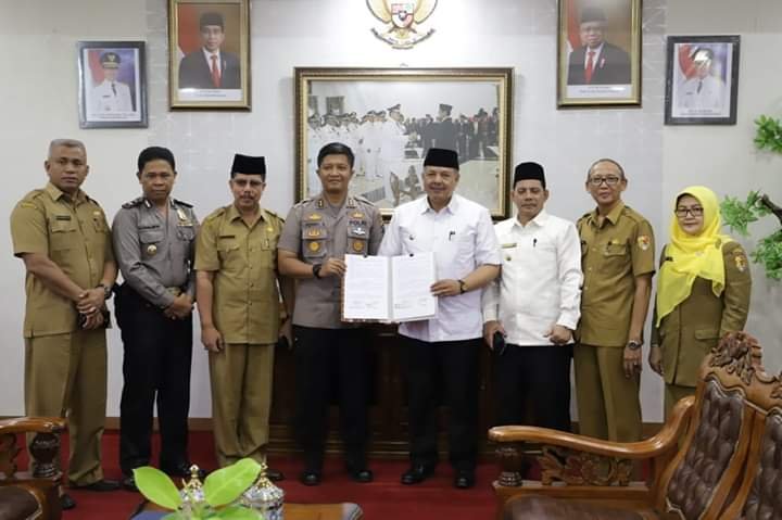 Pemko Solok Dengan Polres Solok Kota tandatangani NPHD