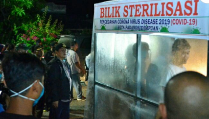 Cegah Covid 19, Wali Kota Irsan Efendi Pimpin Sterilisasi 4 Pintu Masuk PSP