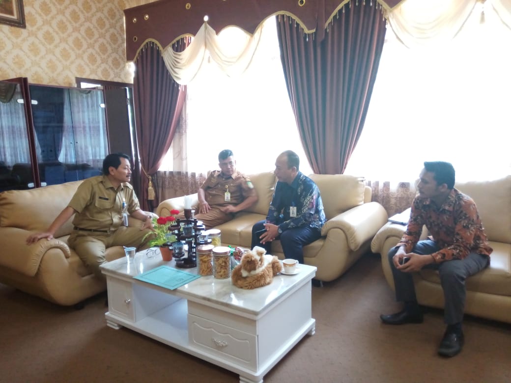 Jalin Kerjasama Bumdes, Bank Mandiri Brandan Audiensi ke Kantor Bupati