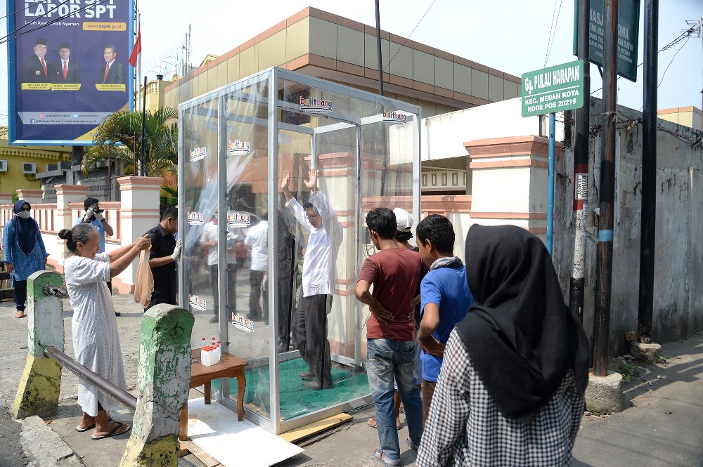 Balitbang Sumut Sediakan Bilik Disinfektan