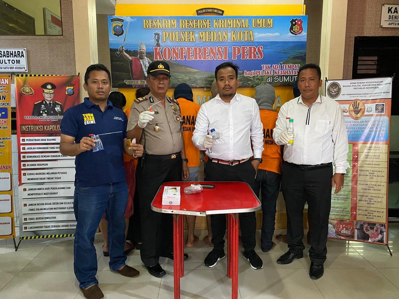 Tim Gabungan Polsek Medan Kota GKN di Mangkubumi dan Kel Hamdan, 2 dari 6 Orang Diamankan Wanita