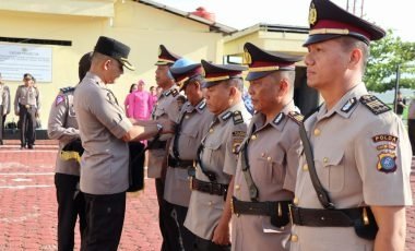 Serah Terima Jabatan Waka Polres, Kabag Ren dan Kasat Intel Polres Pakpak Bharat