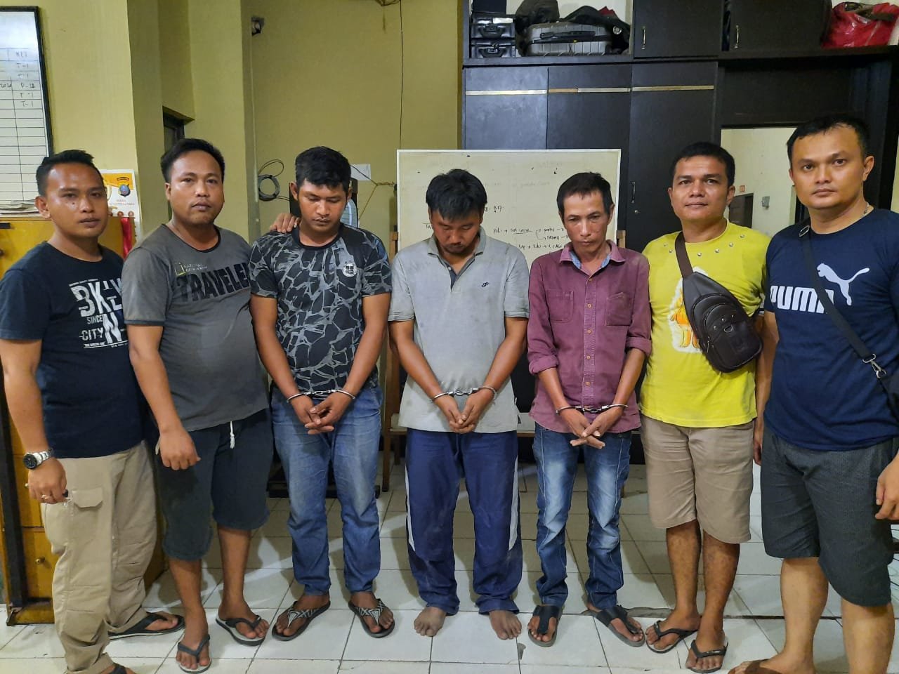 Sat Res Narkoba Polres Tanjung Balai Amankan 3 Orang Pria Pengguna Shabu