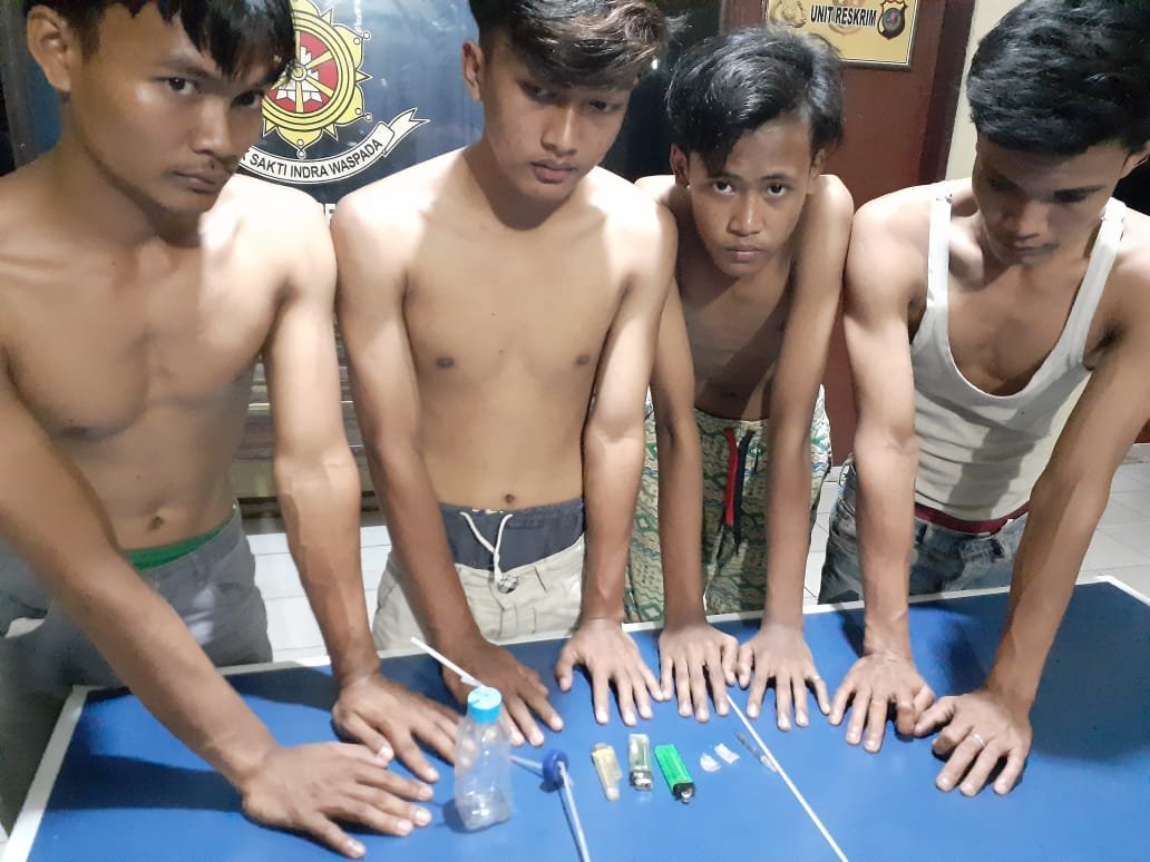 Polsek Tanjung Morawa Ringkus 4 Remaja Pemakai Sabu