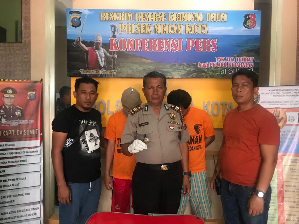 Dua Pemakai Sabu Diciduk Tekab Polsek Medan Kota