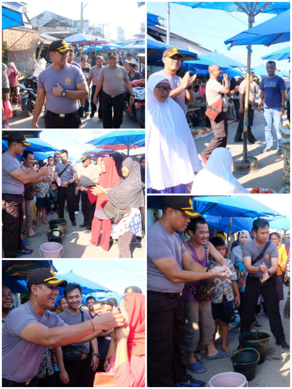 Kapolres Tanjung Balai Edukasi Cara Bersih Diri dari Virus Corona (Covid 19)