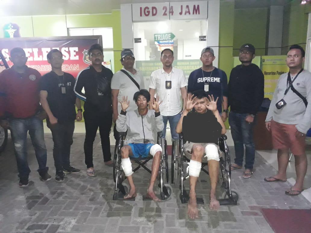 Duo Jambret di Jln H M Lubis Dihadiahi Timah Panas