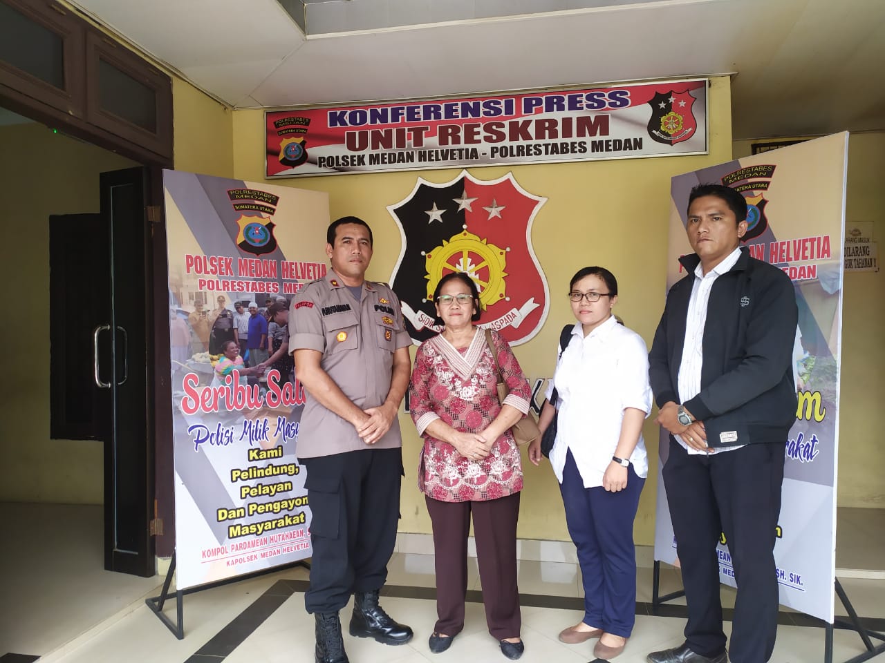 Korban Jambret Mengapresiasi Kapolsek Medan Helvetia dan Jajarannya