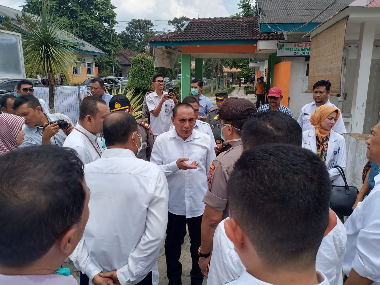 Kapolresta Deli Serdang Dampingi Gubernur Edy Â Cek Kesiapan Rumah Sakit Penanggulan Virus Corona