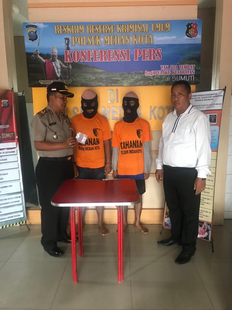 Miliki Sabu Dua Warga Jalan Halat Diciduk TEKAB Polsek Medan Kota