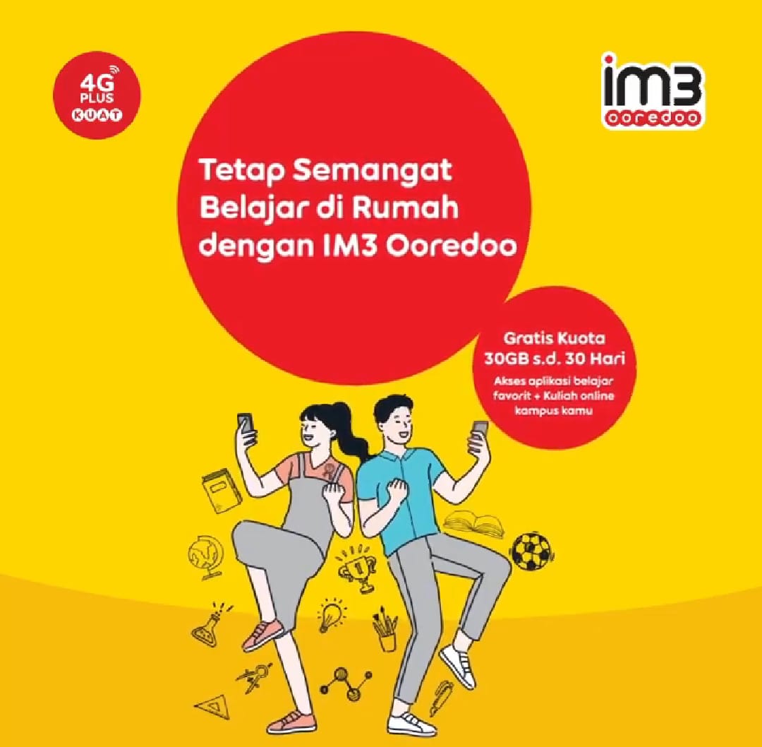 Indosat Ooredoo Berikan Kuota Gratis Selama 30 Hari untuk Belajar di Rumah